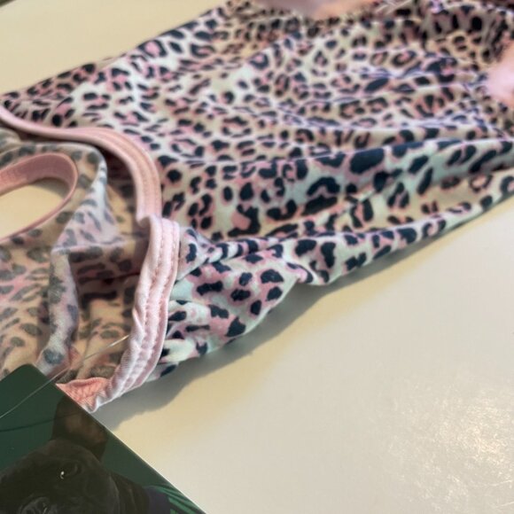 Kuoser Pink Leopard Print Dog Onesie Costume - Picture 5 of 11